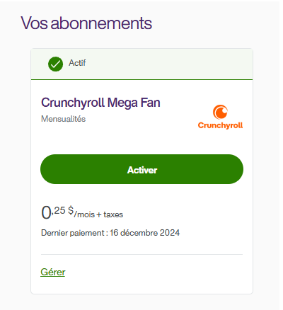 FR cancel Crunchyroll subscription page