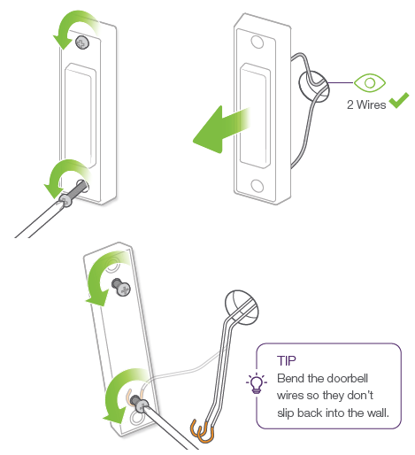 remove existing doorbell