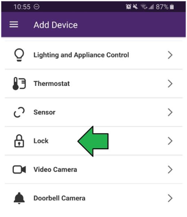 App add device smartlock