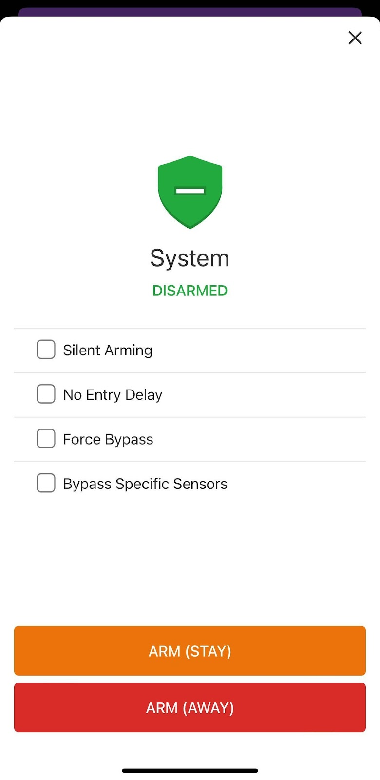 Arm the security system