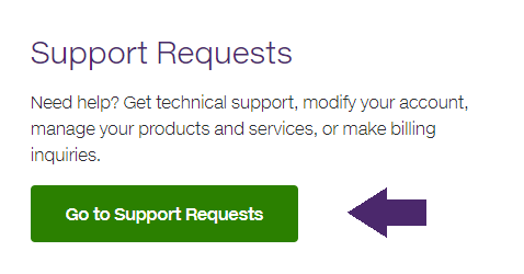 Go to Support Requests