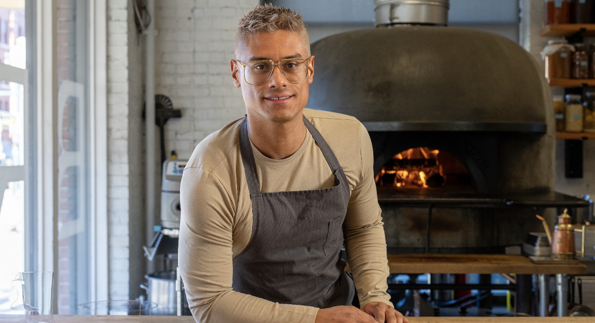 A hero photo of chef Byron Gomez. 