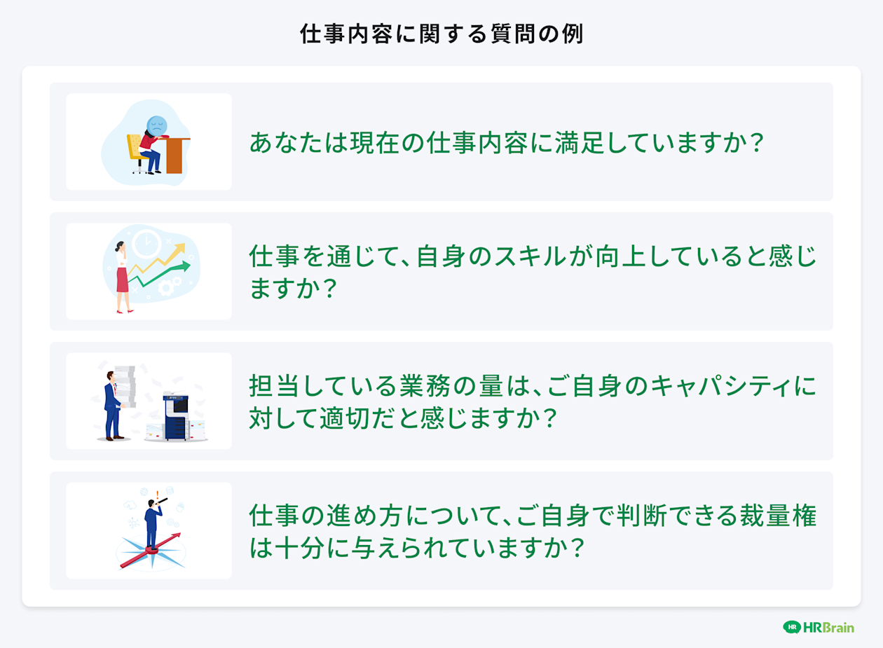 仕事内容に関する質問の例