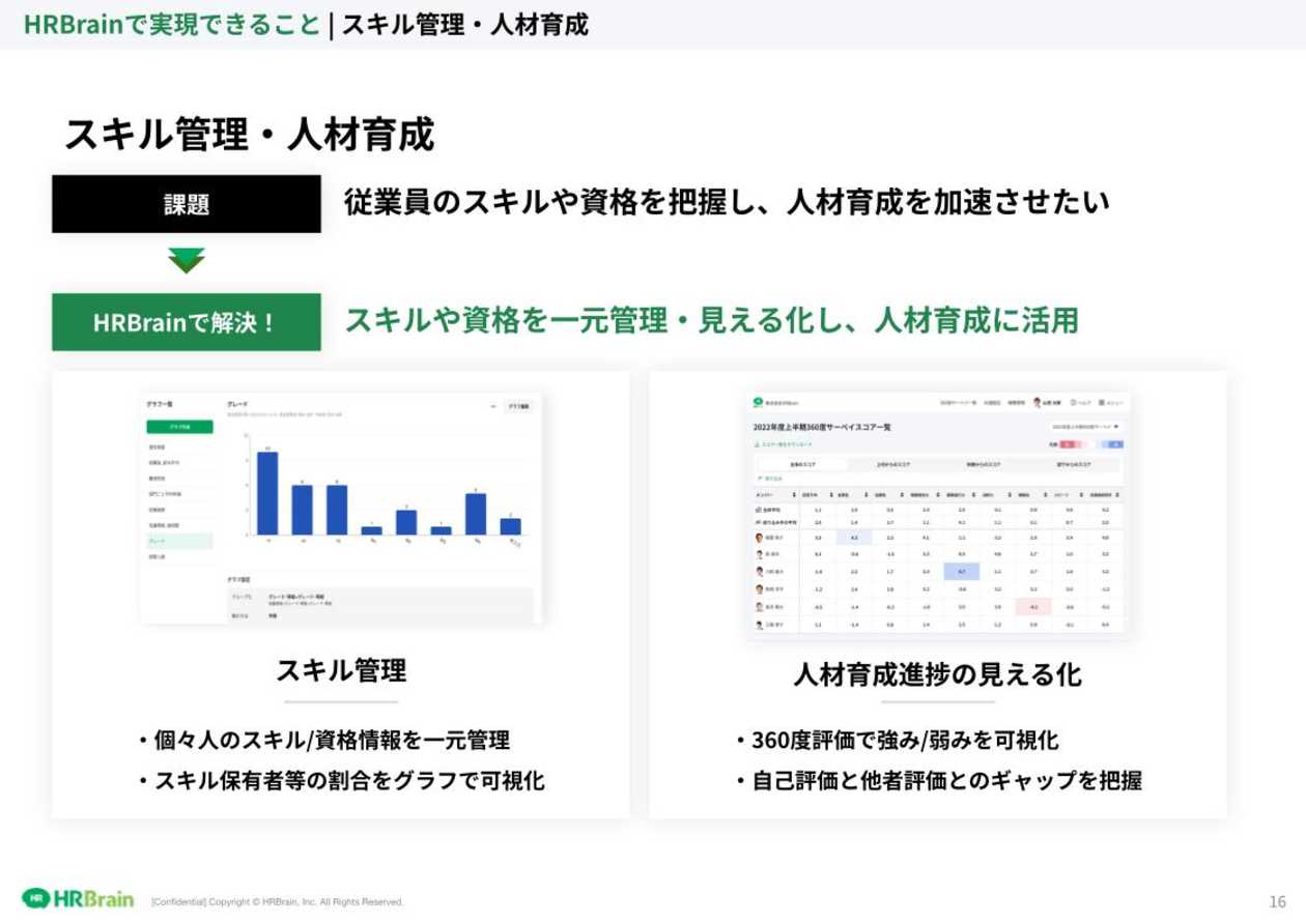 HRBrain タレントマネジメント 資料ダウンロード