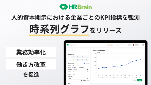 HRBrain、ダッシュボード機能を新たにアップデート。人的資本開示への業務効率化を促進する「時系列グラフ」をリリース。
