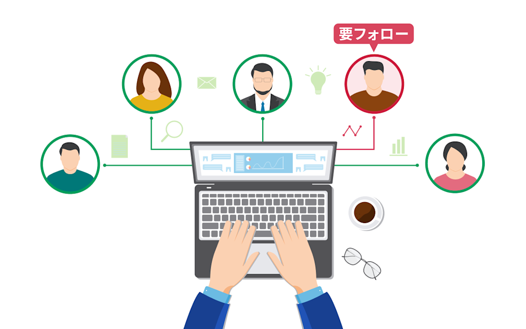 優先フォローが必要な人材の把握が可能