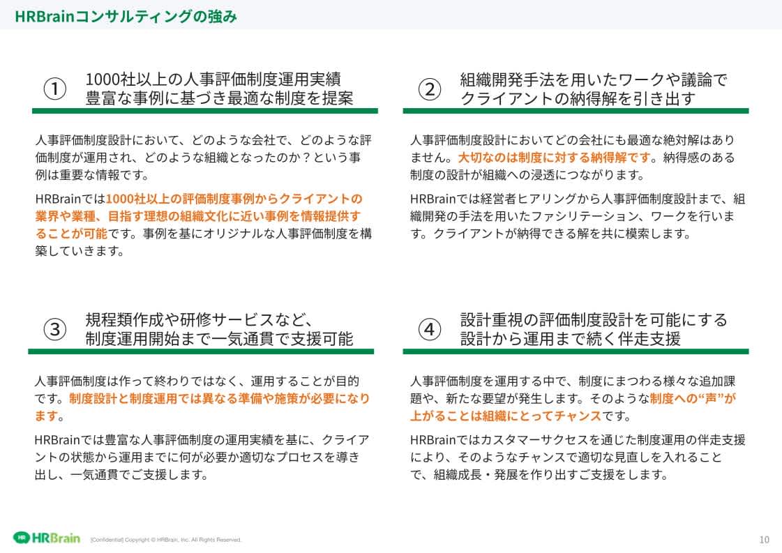 HRBrainコンサルティング 資料請求