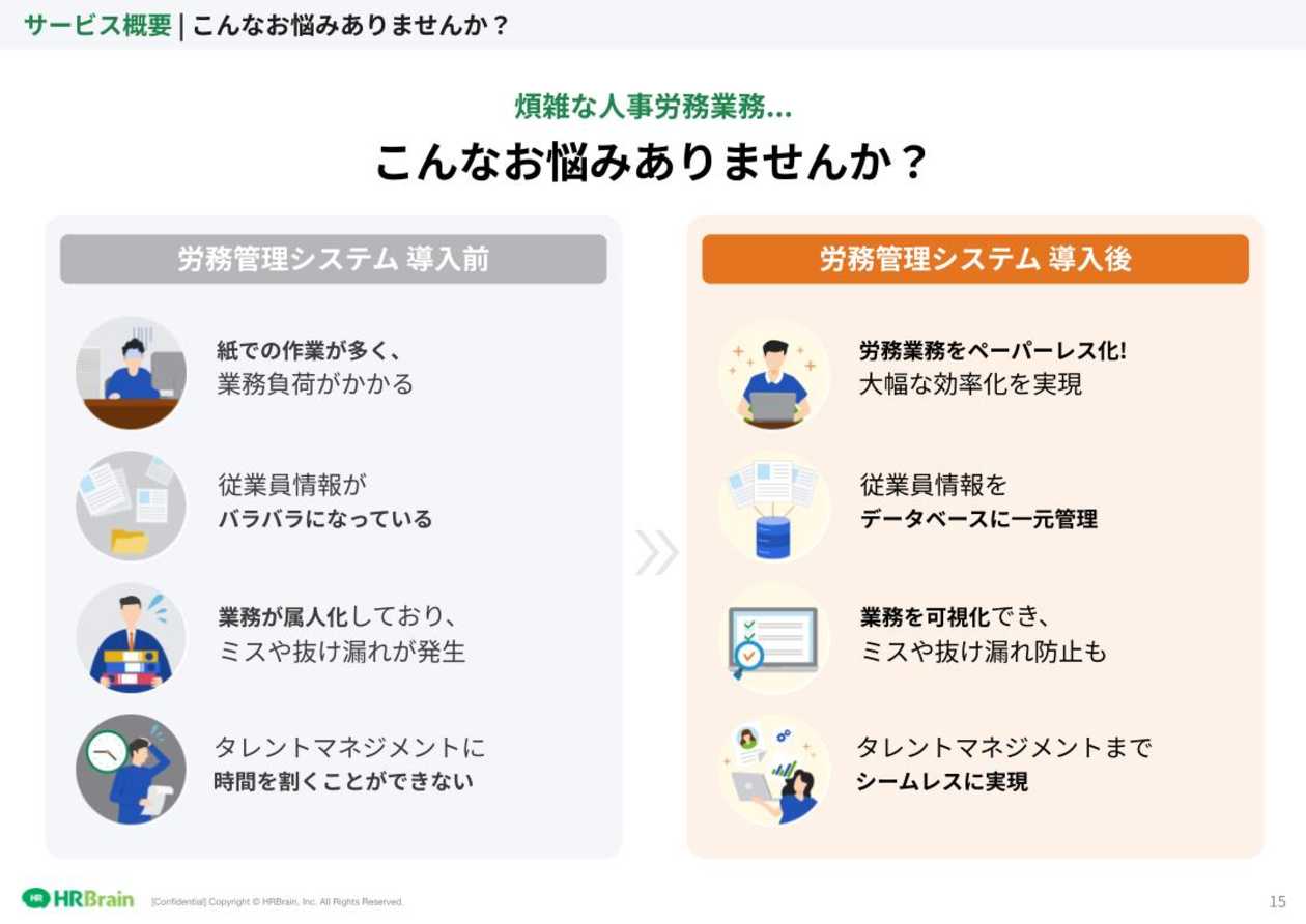HRBrain 労務管理 資料ダウンロード