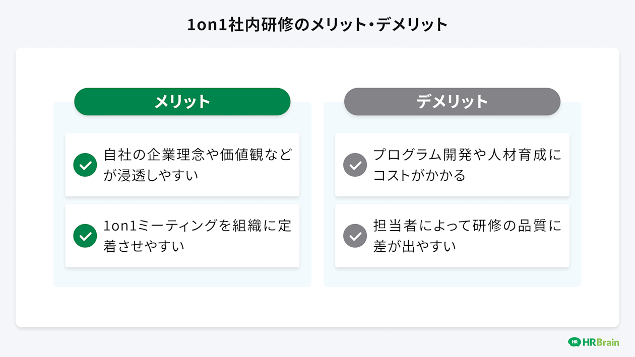 1on1社内研修のメリット・デメリット