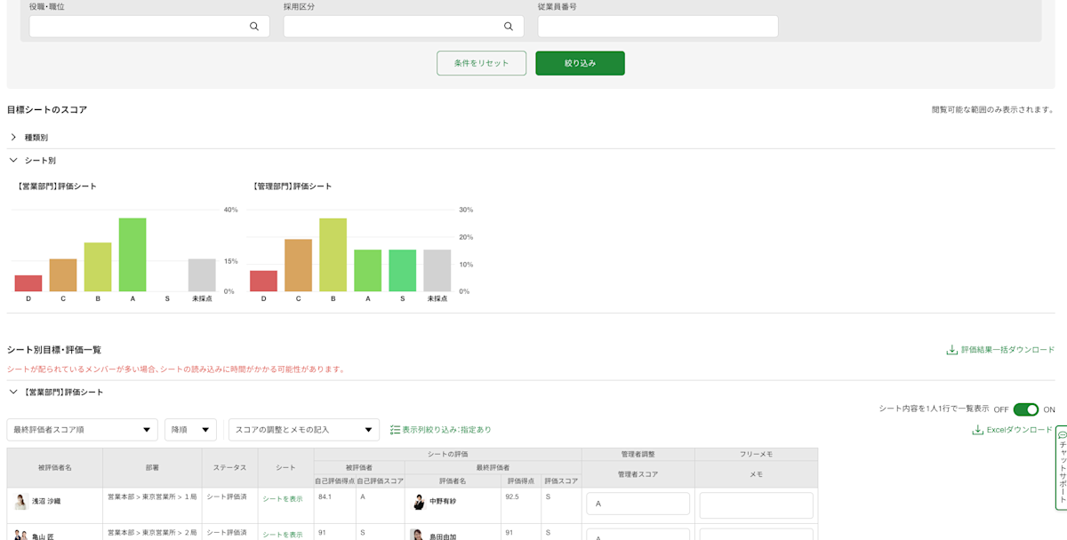 人事評価|集計画面_イメージ画像
