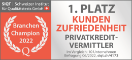 Gütesiegel Privatkredit: Kundenzufriedenheit