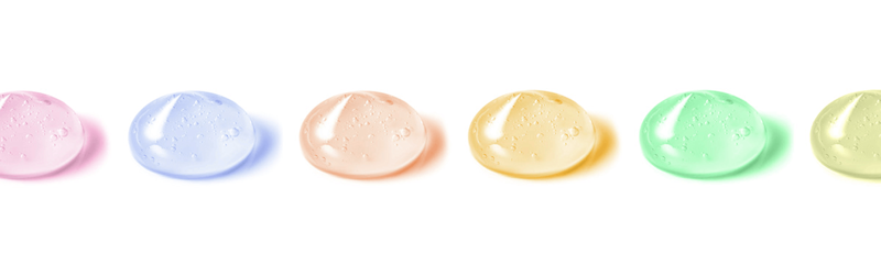 Kamagra Oral Jelly: Tropfen von Gel um bunte Oral Jellies darzustellen.