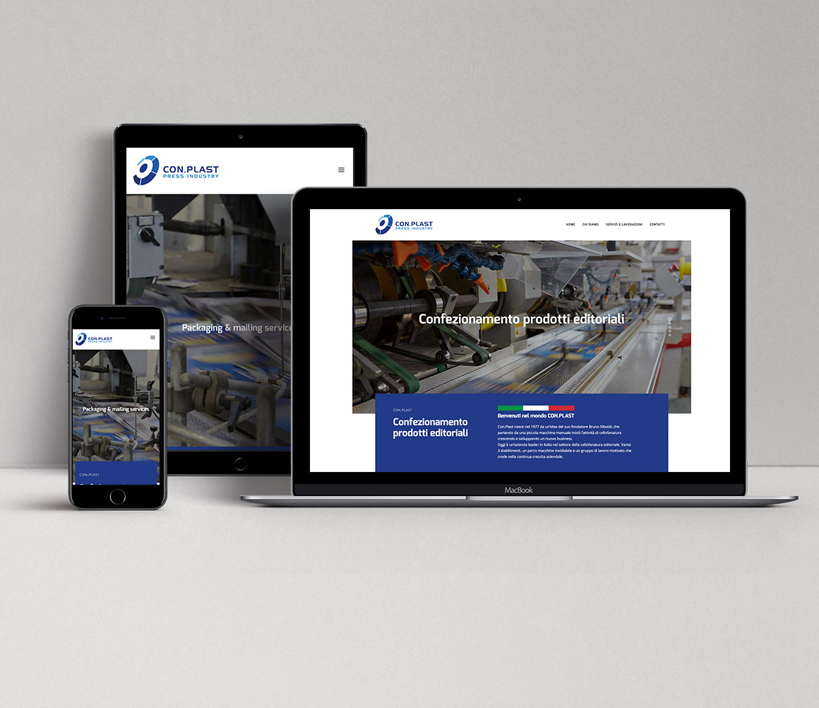 Sito web responsive per l'azienda Con.Plast di Cormano