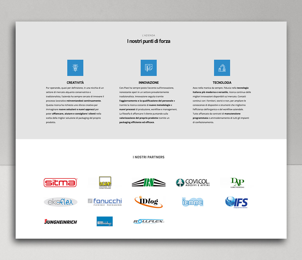 Sito web responsive per l'azienda Con.Plast di Cormano