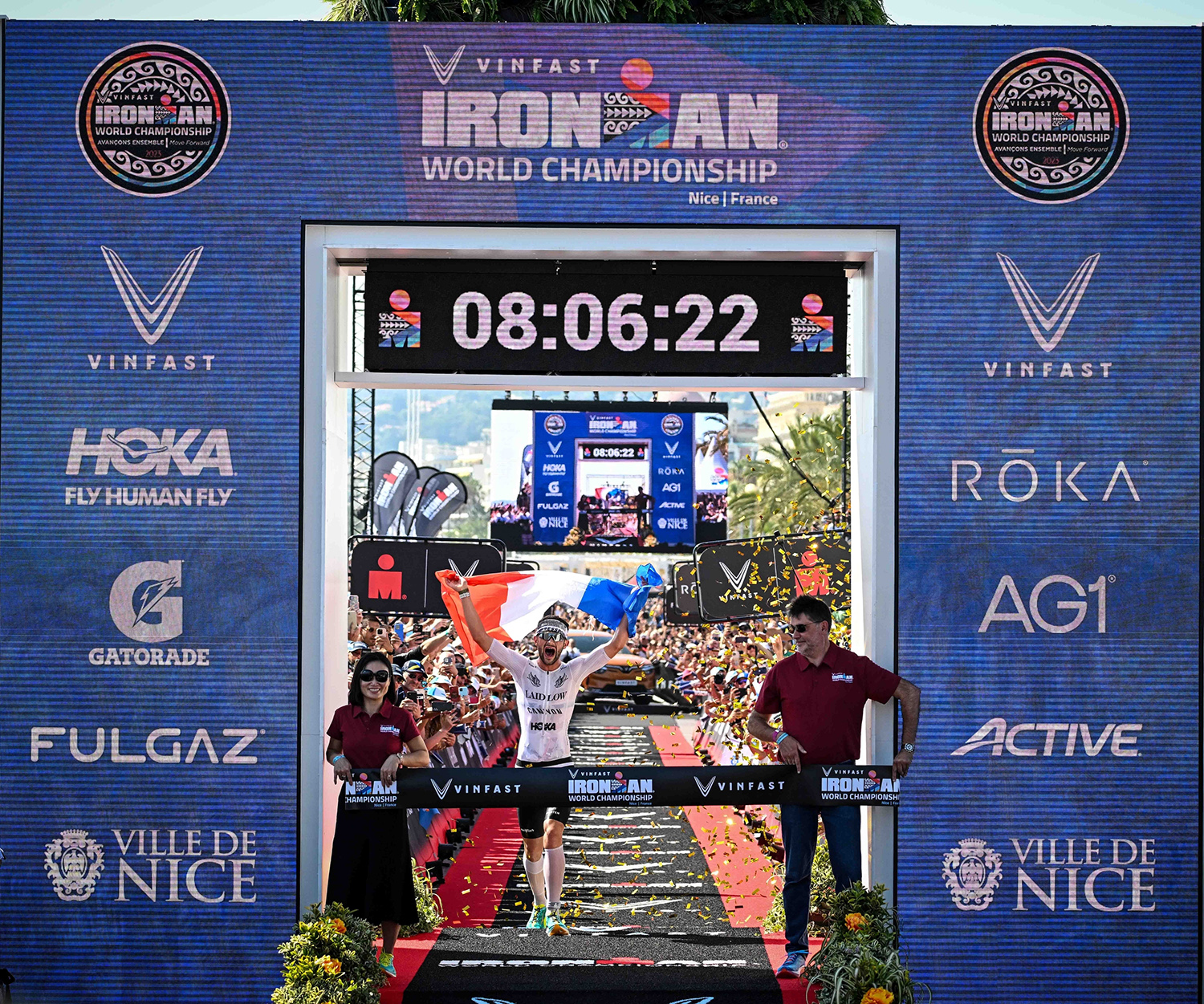 Sam Laidlow wins the 2023 Ironman World Championships. Photography: Bartlomiej Zborowski / Activ'Images / Ironman