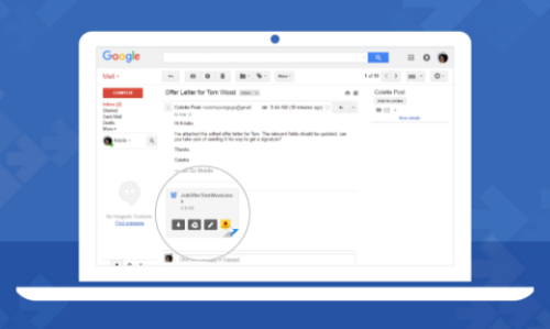 Docusign logo in Gmail