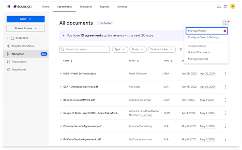 Docusign Navigator