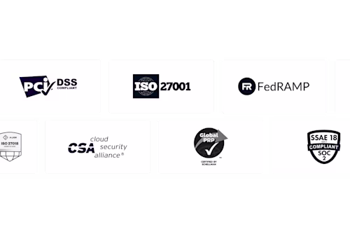 Various logos of the certifications Docusign has received