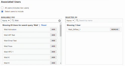 Associated users in your Connect configuration