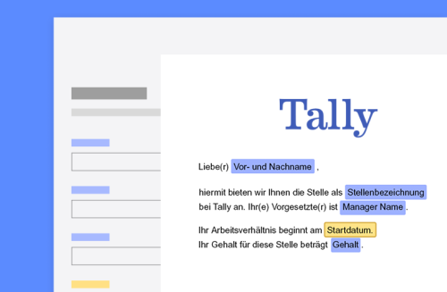 Document Generation für eSignature DE