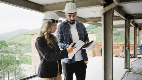 two-engineers-in-hardhats-having-discussing