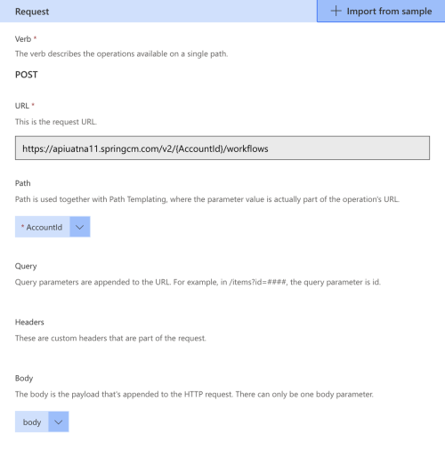 Request for CLM workflow custom connector