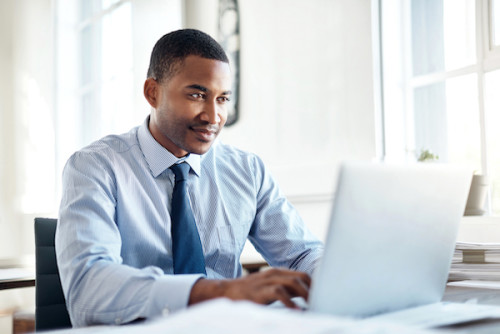 Businessman wearing a tie