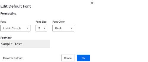 Selecting default fonts