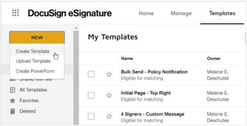 DocuSign Templates