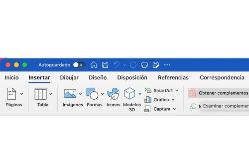 Tabla de opciones Microsoft Word