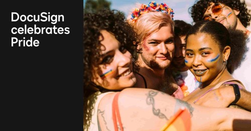 Portrait of festival goers celebrating Pride