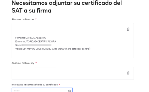 Captura de pantalla - cómo firmar documentos en DocuSign con la e.firma SAT