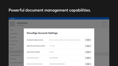 Powerful document management capabilities