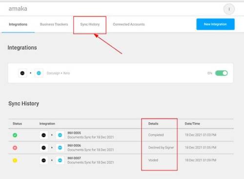 Amaka: Configuring the Xero + DocuSign integration