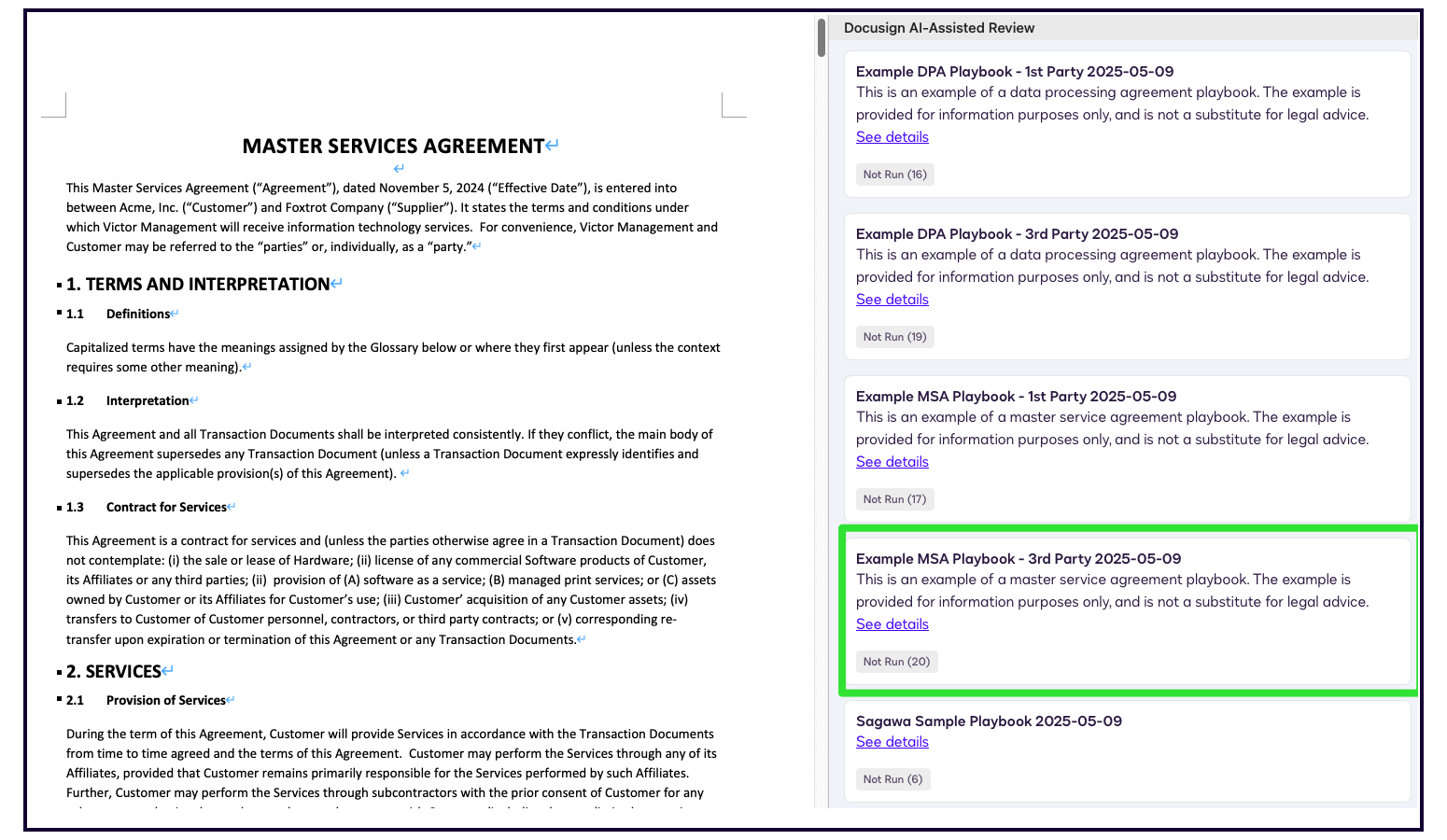DocuSign AI Assisted Review UI 03