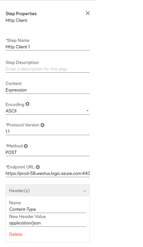 CLM workflow step definition for HTTP Client