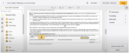 Intuit Profile Sign Tax Form