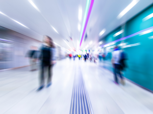 long exposure photo of the station