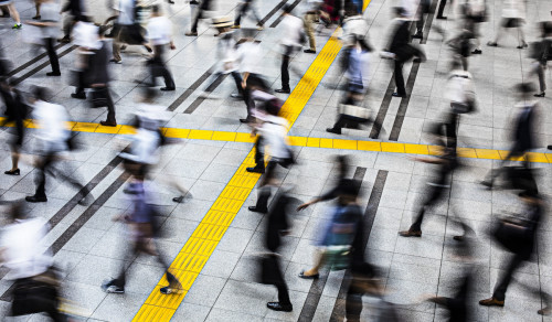 Commuters around Tokyo station