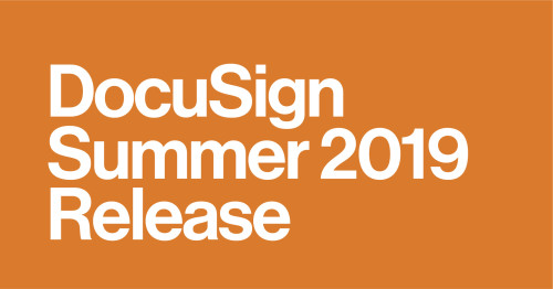 Docusign summer 2019 release