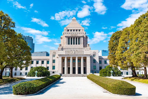 霞ヶ関にある国会議事堂