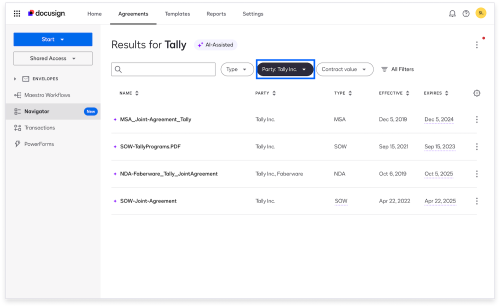 Docusign Navigator