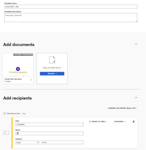 Template 2 (compensation plan)