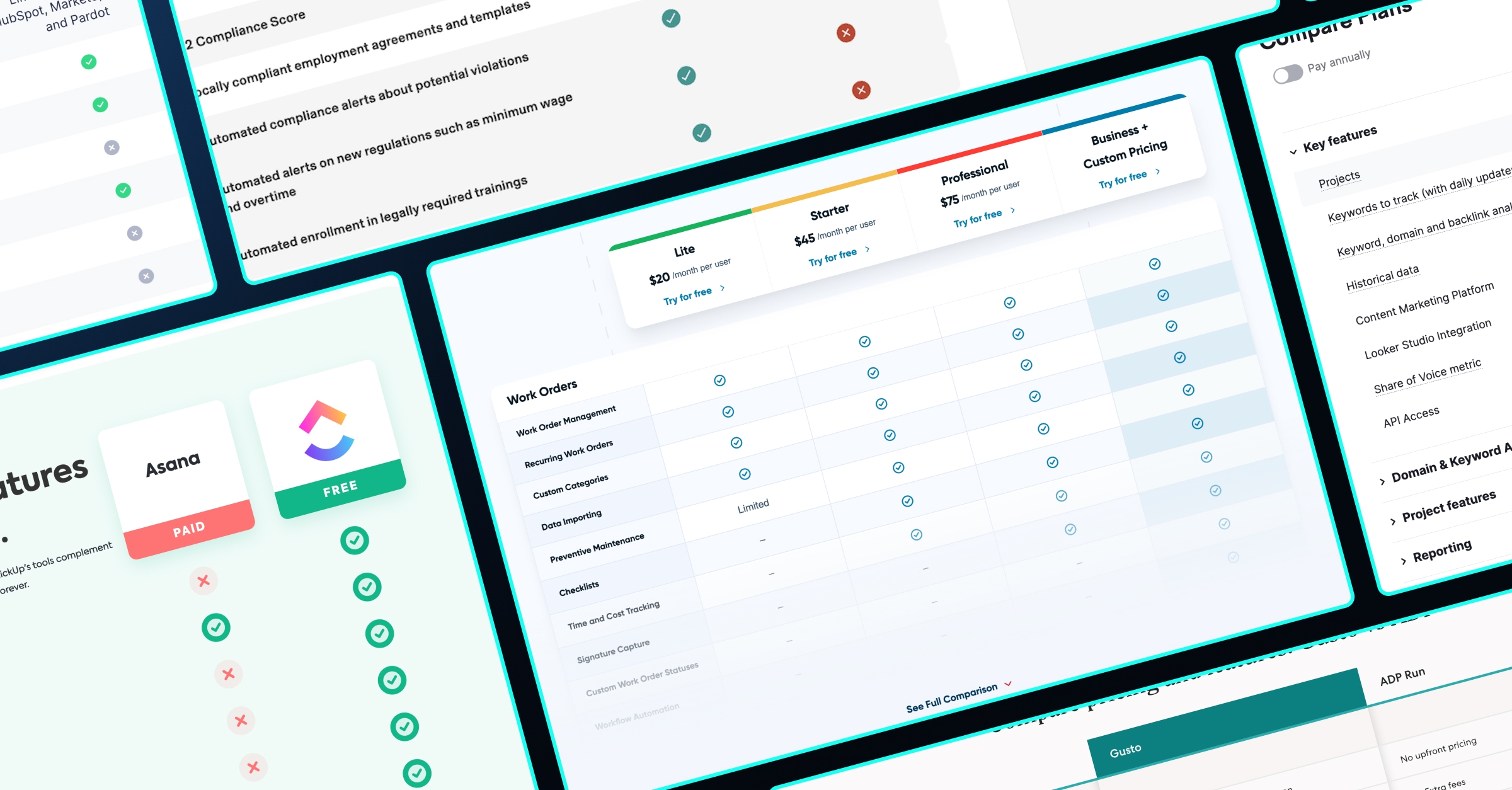 12 Product & Feature Comparison Table Design Examples