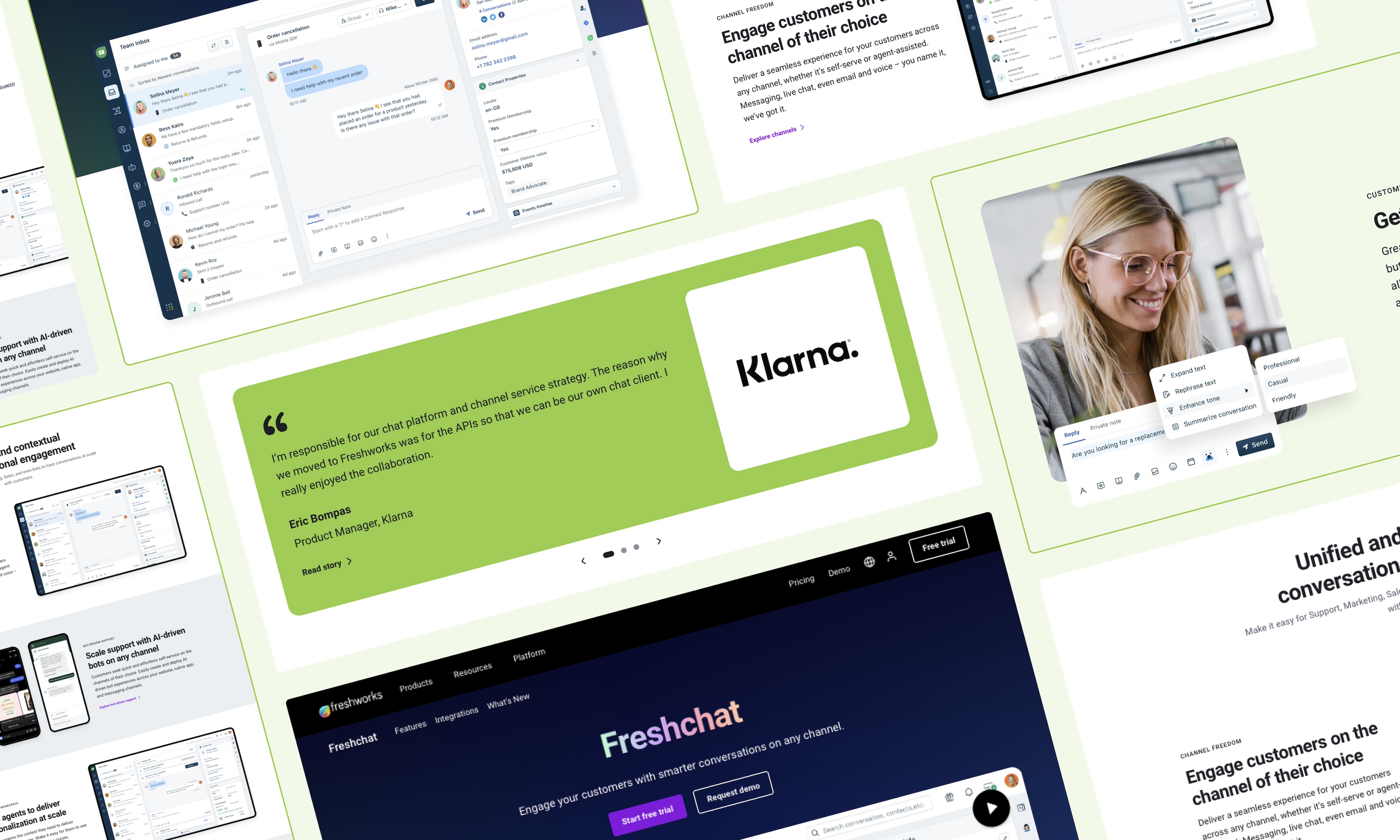 Freshworks product page