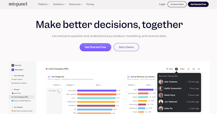 mixpanel features mixpanel features