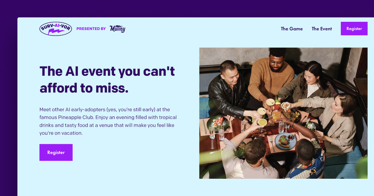 Mutiny - SurvAIvor Event Landing Page