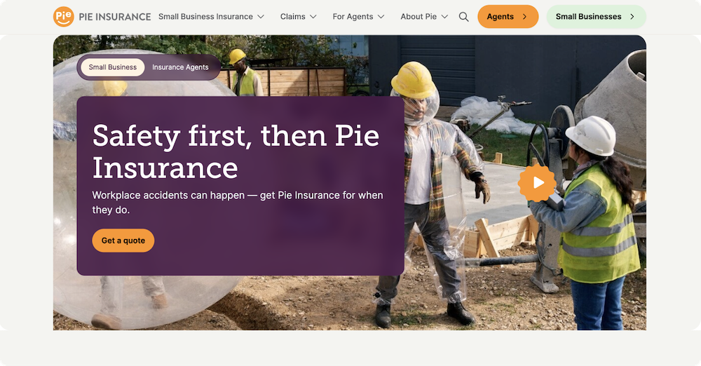 pie insurance homepage pie insurance homepage