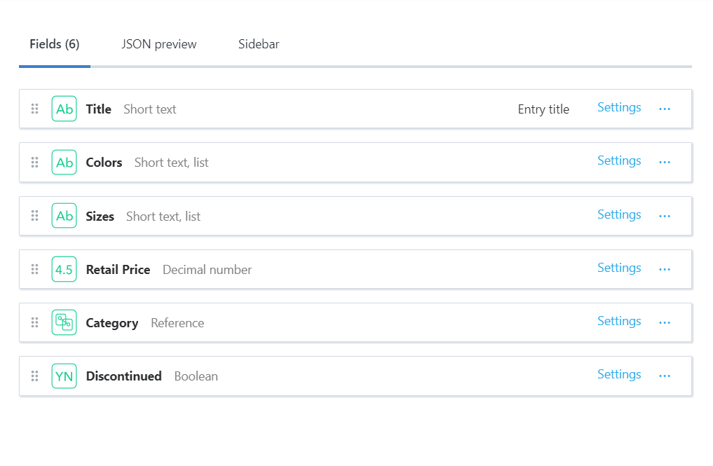 nansen-contentful-content-model