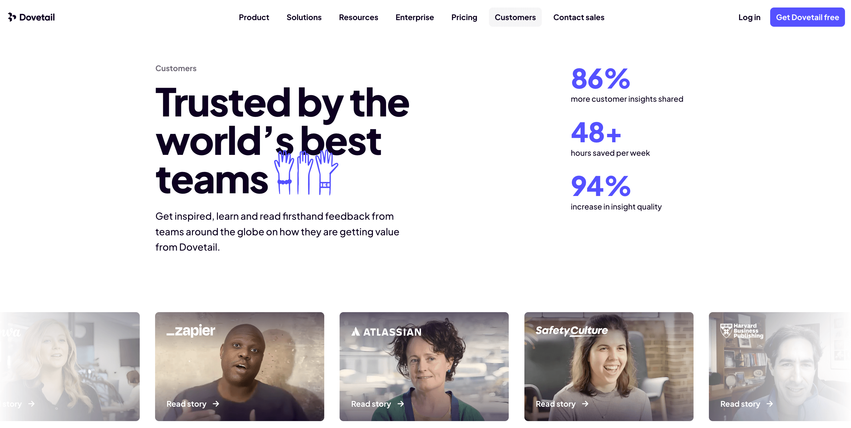 dovetail testimonials